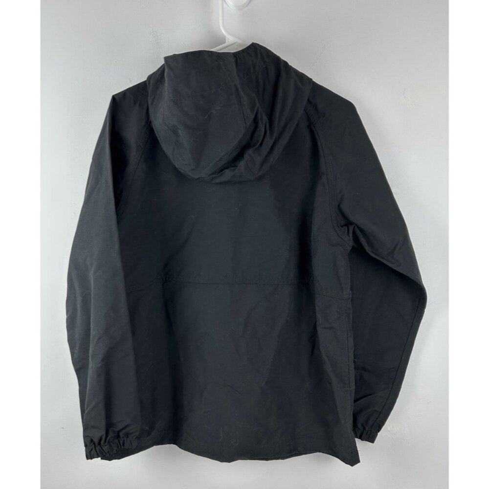 LL Bean Mountain Classic Anorak Jacket Mens S Black Hooded Coat WB Mason Logo - Picture 8 of 10